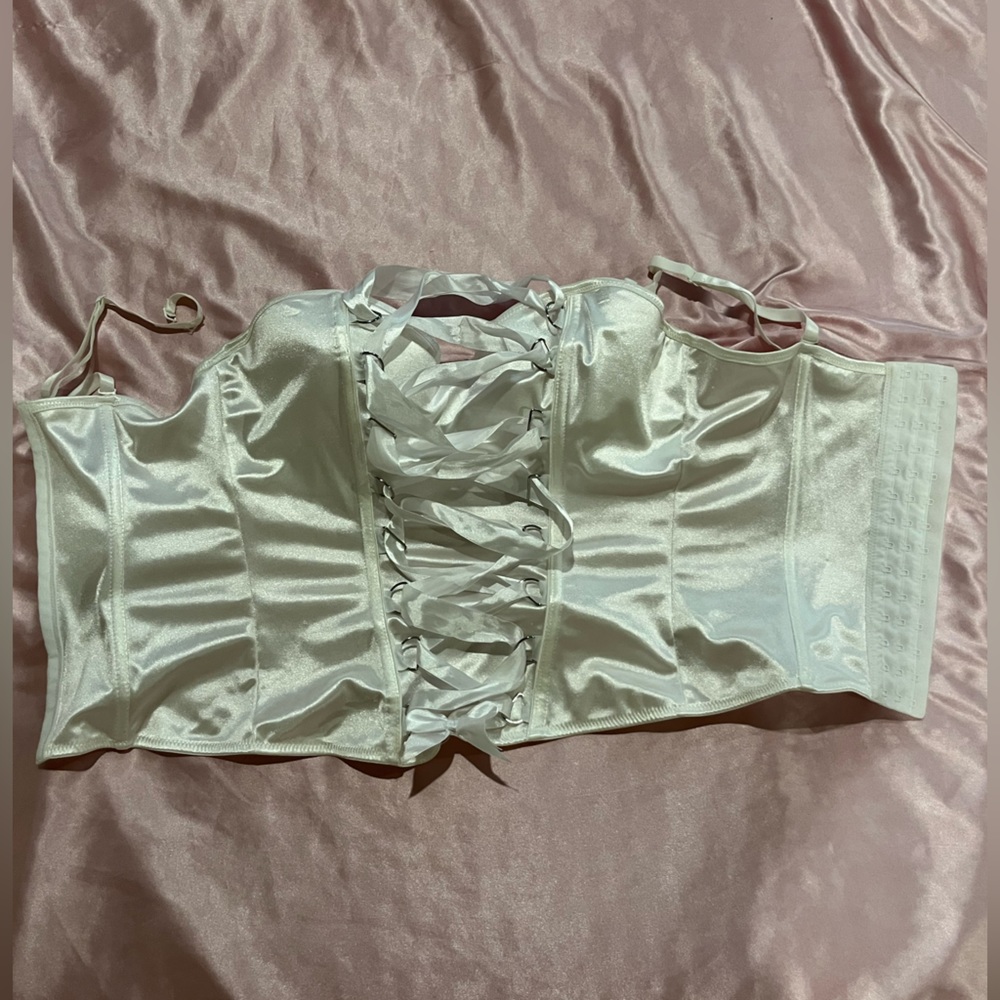 White corset top